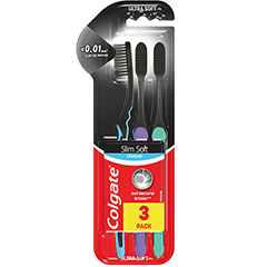 Zubní kartáček Colgate Slim Soft Charcoal měkký 3-pack